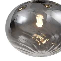 Moderne Hängelampe Schwarz mit Rauchglas 9-flammig - Jia