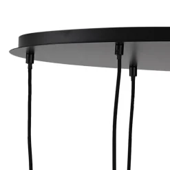 Moderne Hängelampe Schwarz mit Rauchglas 9-flammig - Jia