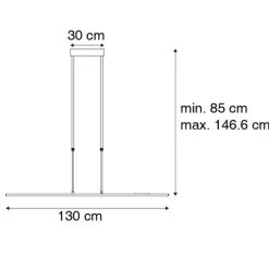 Moderne Hängelampe Stahl inkl. LED, verstellbar - Bold