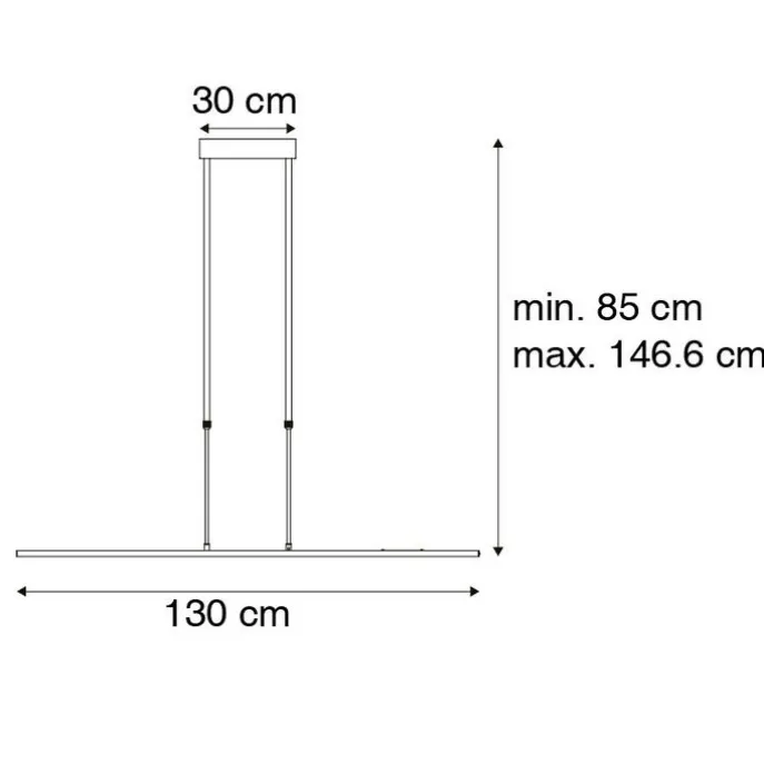 Moderne Hängelampe Stahl inkl. LED, verstellbar - Bold