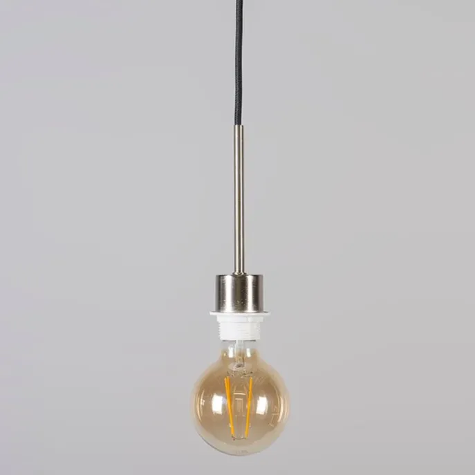 Moderne Hängelampe Stahl mit Schirm 45 cm schwarz - Combi 1