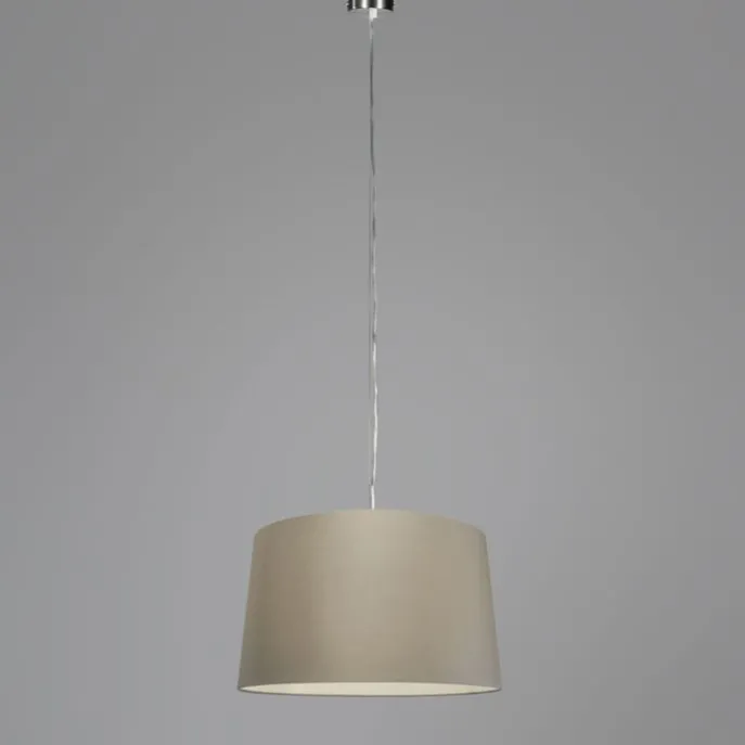 Moderne Hängelampe Stahl mit Schirm 45 cm taupe - Cappo 1