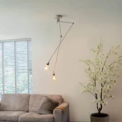 Moderne Hängelampe Stahl ohne Lampenschirm - Blitz II