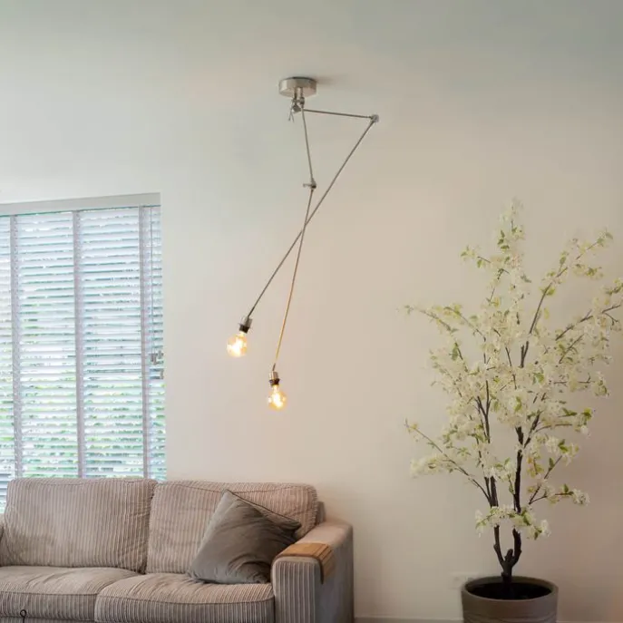 Moderne Hängelampe Stahl ohne Lampenschirm - Blitz II