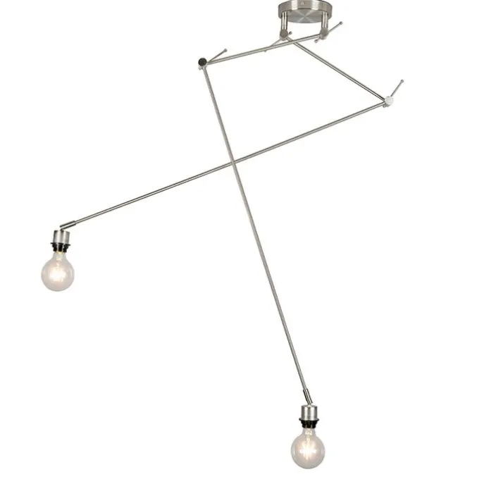 Moderne Hängelampe Stahl ohne Lampenschirm - Blitz II