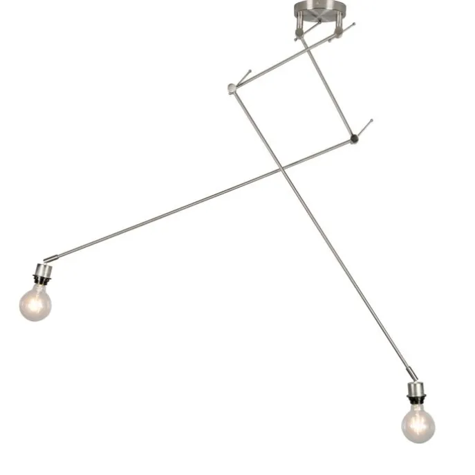 Moderne Hängelampe Stahl ohne Lampenschirm - Blitz II