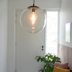 Moderne Hängelampe transparent 35 cm - Pallon