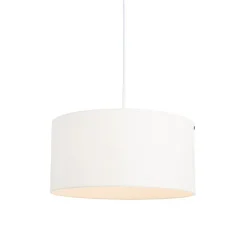 Moderne Hängelampe weiß mit weißem Schirm 50 cm - Combi 1