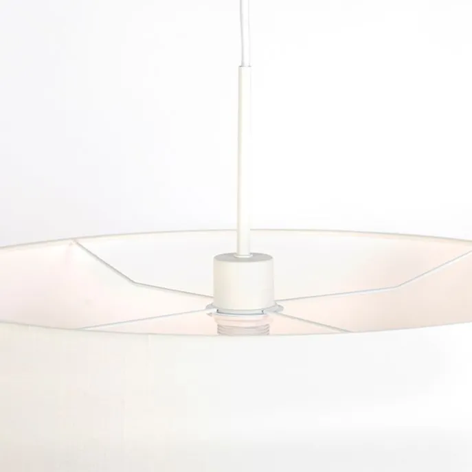 Moderne Hängelampe weiß mit weißem Schirm 50 cm - Combi 1