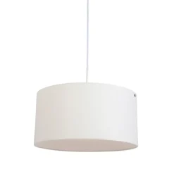 Moderne Hängelampe weiß mit weißem Schirm 50 cm - Combi 1