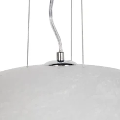 Moderne Hängelampe Weiß mit Silber 70cm - Magna