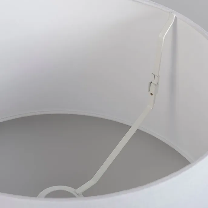 Moderne Hängelampe weiß mit schwarzem Lampenschirm 45 cm - Pendel