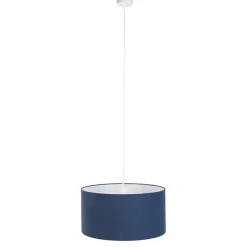 Moderne Hängelampe weiß mit antikblauem Schirm 50 cm - Combi 1