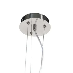 Moderne Hängelampe weiß mit Silber 50cm - Magna