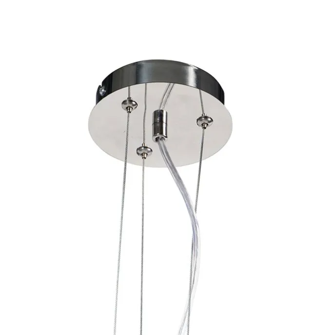 Moderne Hängelampe weiß mit Silber 50cm - Magna