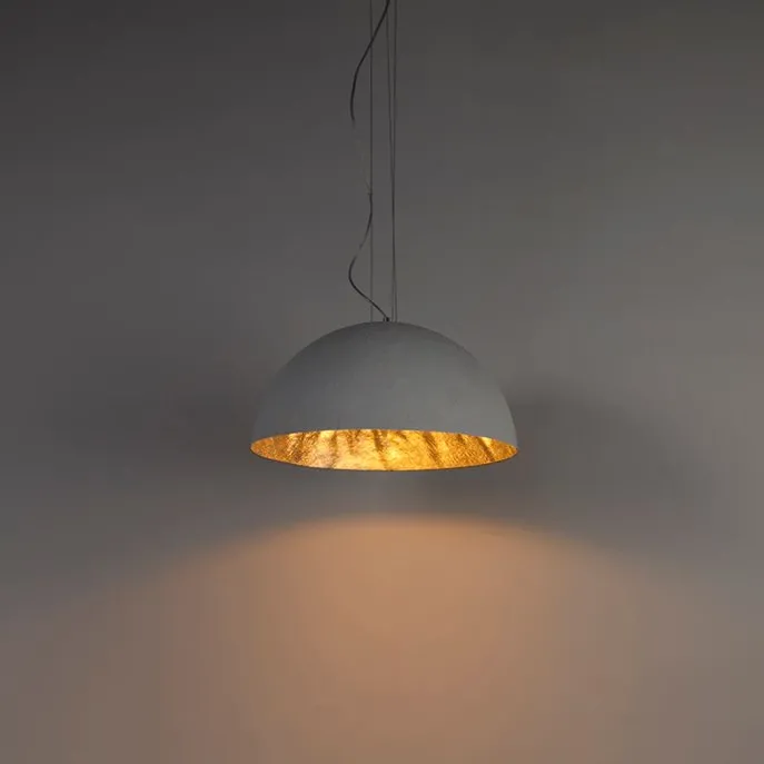 Moderne Hängelampe weiß mit Silber 50cm - Magna