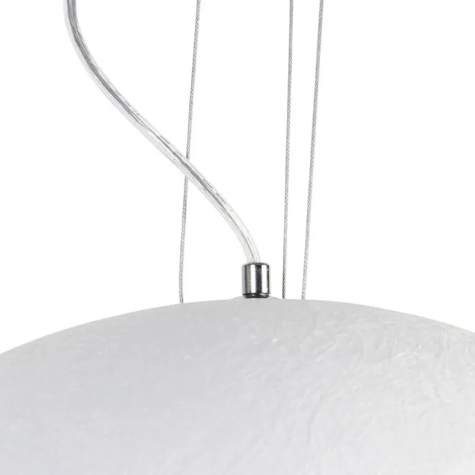 Moderne Hängelampe weiß mit Silber 50cm - Magna
