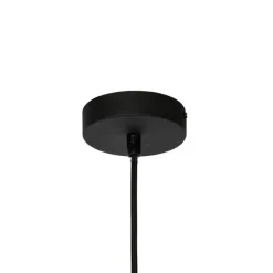 Moderne Hängelampe Weiß mit Schwarz - Cloth