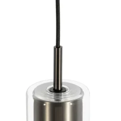 Moderne Hängeleuchte Gunmetal für 1-phasiges Schienensystem - Iconic Lloyd