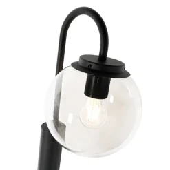 Moderne Laterne schwarz mit Klarglas 200 cm IP44 - Sfera