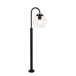 Moderne Laterne schwarz mit Klarglas 104 cm IP44 - Sfera