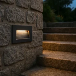 Moderne LED Wandeinbauleuchte Schwarz 11,5cm inkl. LED IP65 - Trem