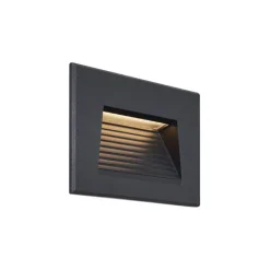 Moderne LED Wandeinbauleuchte Schwarz 11,5cm inkl. LED IP65 - Trem