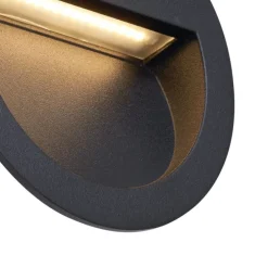 Moderne LED-Wandeinbauleuchte schwarz IP65 - Gem