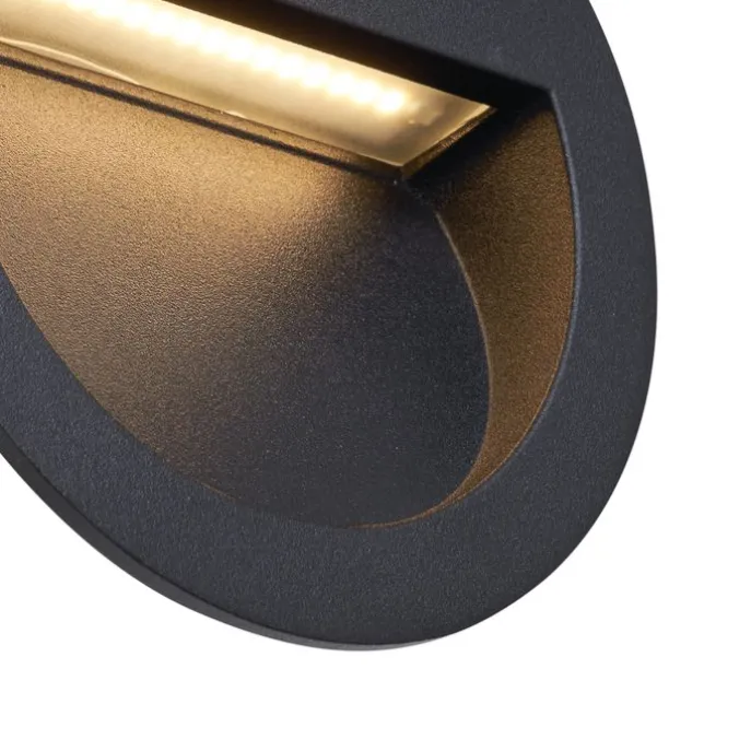 Moderne LED-Wandeinbauleuchte schwarz IP65 - Gem