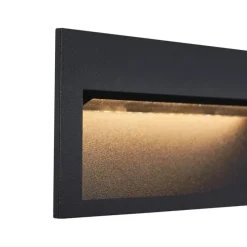 Moderne LED-Wandeinbauleuchte schwarz 16cm inkl. LED IP65 - Mert