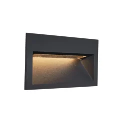 Moderne LED-Wandeinbauleuchte schwarz 16cm inkl. LED IP65 - Mert