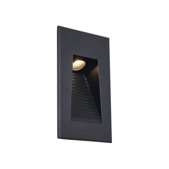 Moderne LED-Wandeinbauleuchte Schwarz 7cm inkl. LED IP65 - Trem