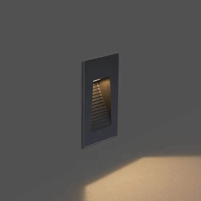 Moderne LED-Wandeinbauleuchte Schwarz 7cm inkl. LED IP65 - Trem