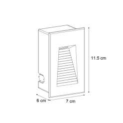 Moderne LED-Wandeinbauleuchte Schwarz 7cm inkl. LED IP65 - Trem