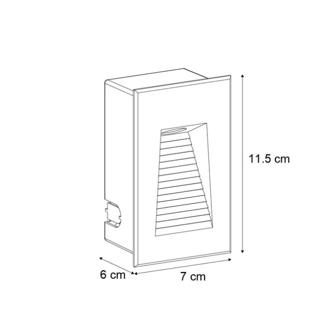 Moderne LED-Wandeinbauleuchte Schwarz 7cm inkl. LED IP65 - Trem
