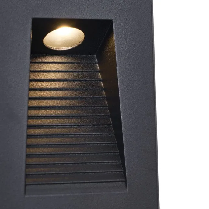 Moderne LED-Wandeinbauleuchte Schwarz 7cm inkl. LED IP65 - Trem