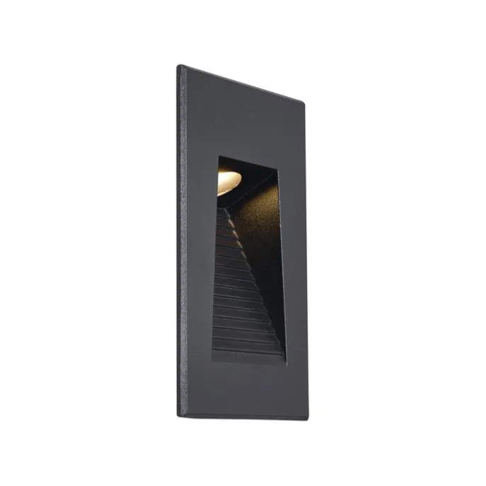 Moderne LED-Wandeinbauleuchte Schwarz 7cm inkl. LED IP65 - Trem
