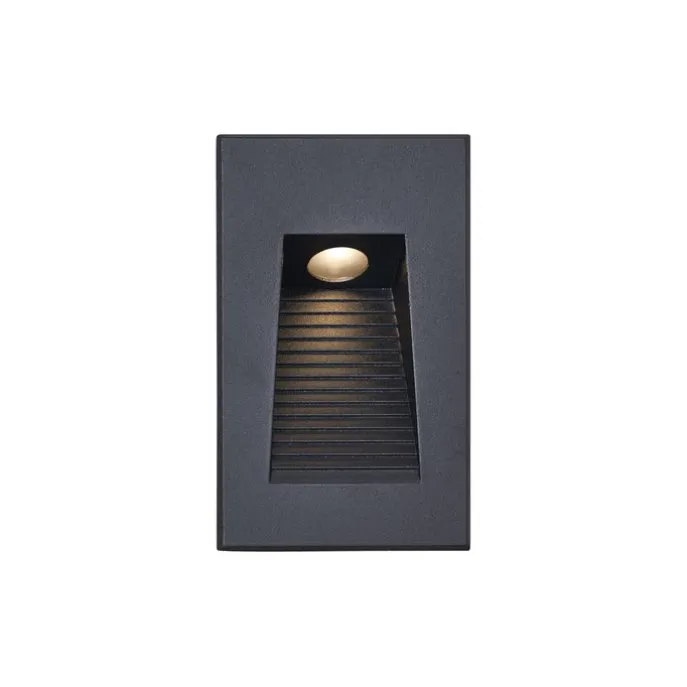 Moderne LED-Wandeinbauleuchte Schwarz 7cm inkl. LED IP65 - Trem