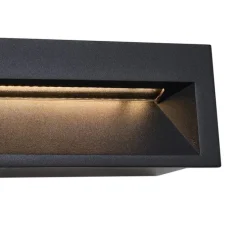 Moderne LED-Wandeinbauleuchte Schwarz 28cm inkl. LED IP65 - Mert