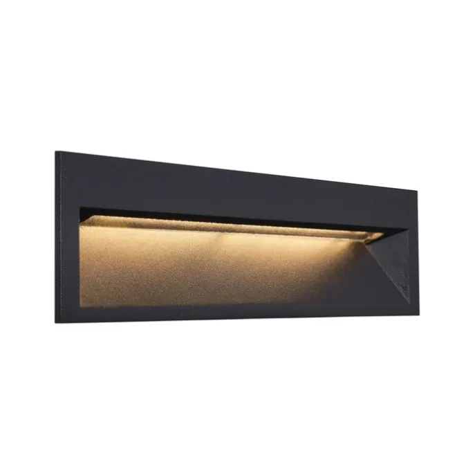 Moderne LED-Wandeinbauleuchte Schwarz 28cm inkl. LED IP65 - Mert