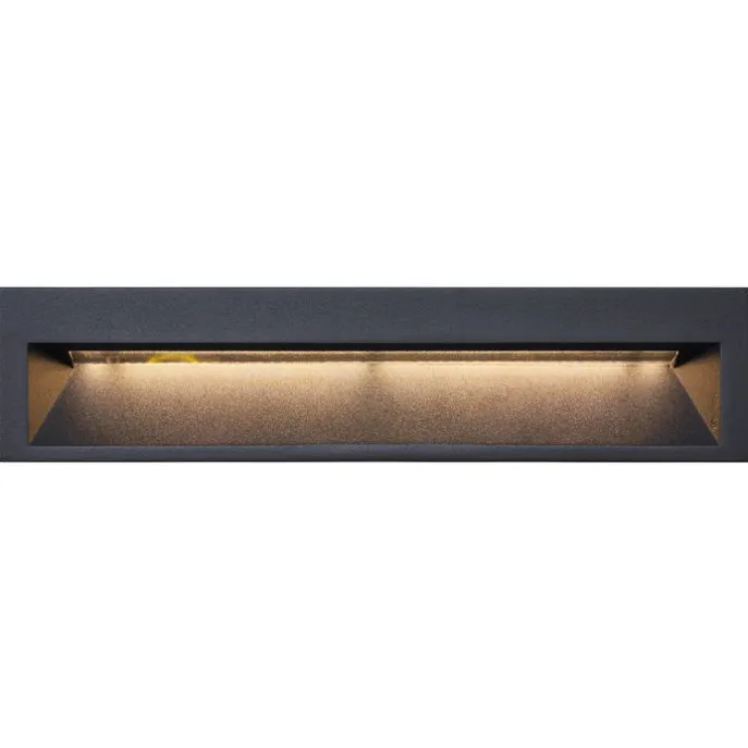 Moderne LED-Wandeinbauleuchte Schwarz 28cm inkl. LED IP65 - Mert