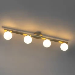 Moderne Messing-Deckenleuchte IP44 4-flammig - Cederic