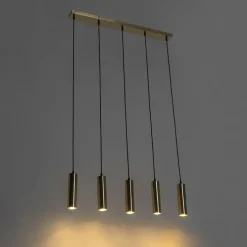 Moderne Messing-Hängelampe 5-flammig - Jeana