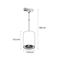 Moderne Pendelleuchte Beige mit Weiß für Schienensystem 1-phasig GU10 70mm - Iconic Holt