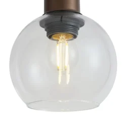 Moderne Pendelleuchte Bronze mit Klarglas für 1-Phasen-Schienensystem - Iconic Lava