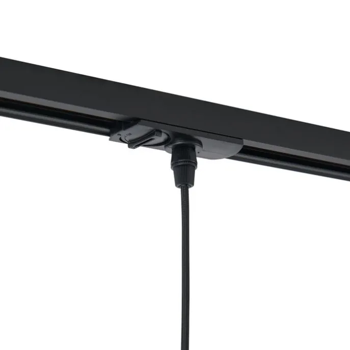 Moderne Pendelleuchte Bronze mit Klarglas für 1-Phasen-Schienensystem - Iconic Lava