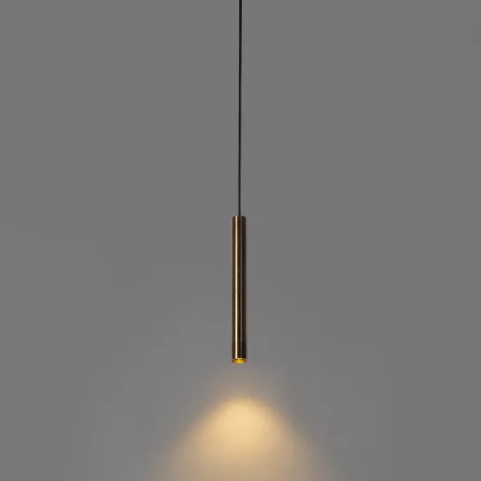 Moderne Pendelleuchte Dunkelbronze für 1-phasiges Schienensystem - Slimline Keno