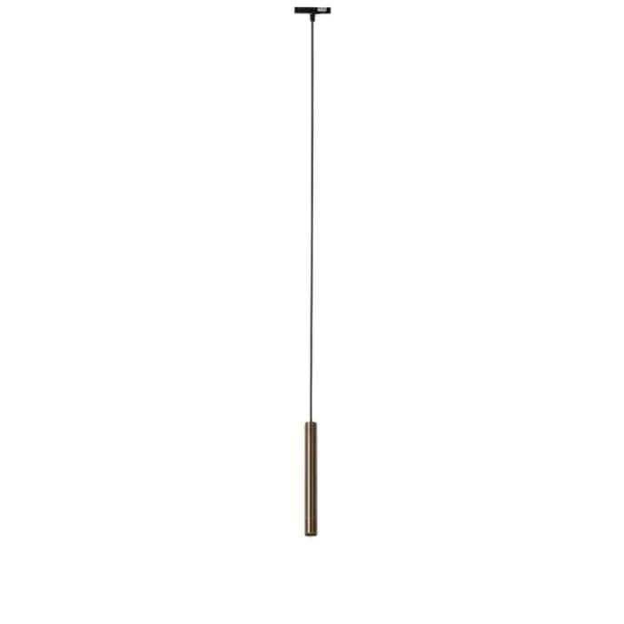 Moderne Pendelleuchte Dunkelbronze für 1-phasiges Schienensystem - Slimline Keno