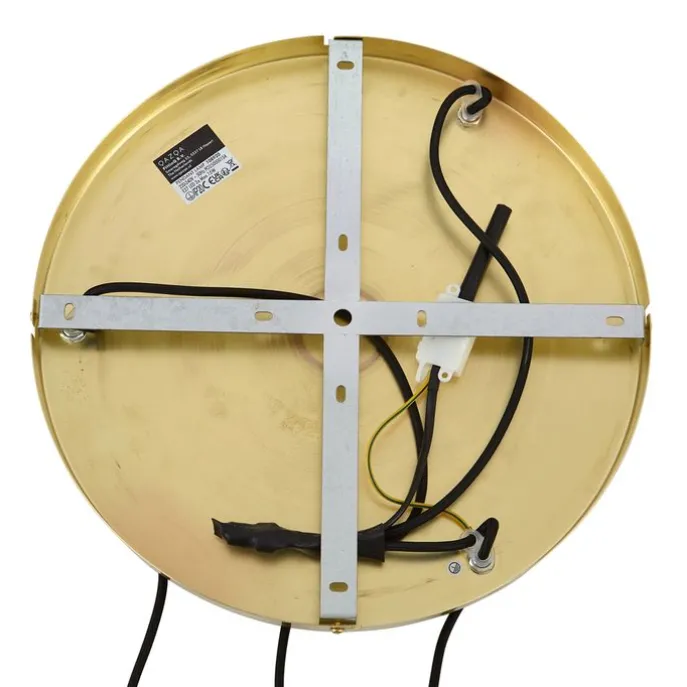 Moderne Pendelleuchte Gold mit bernsteinfarbenem Glas 3-flammig - Traditional