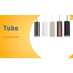 Moderne Pendelleuchte Gunmetal GU10 50mm - Tubo